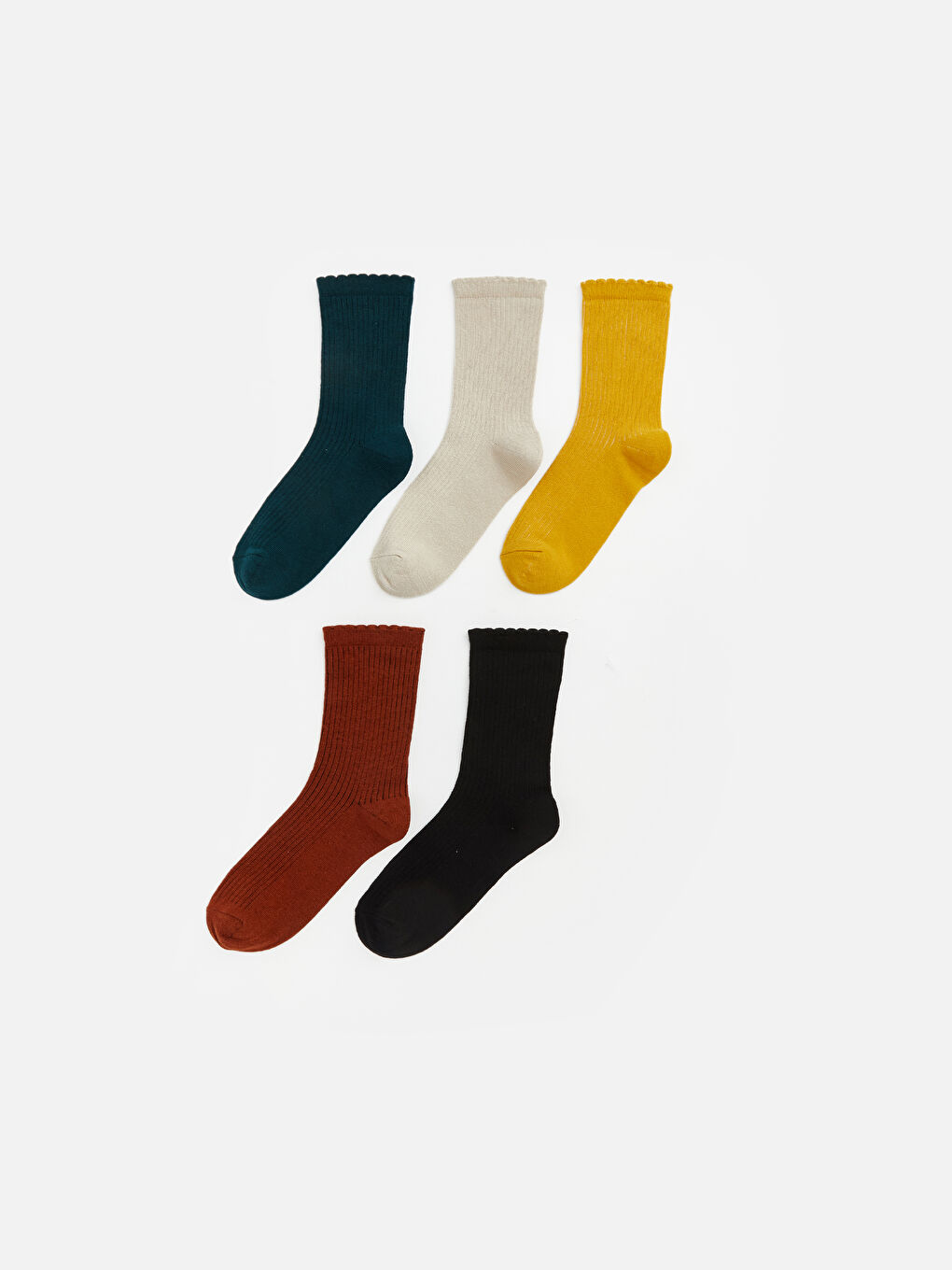Chaussettes de cheville à volants pour femmes - Lot de 5