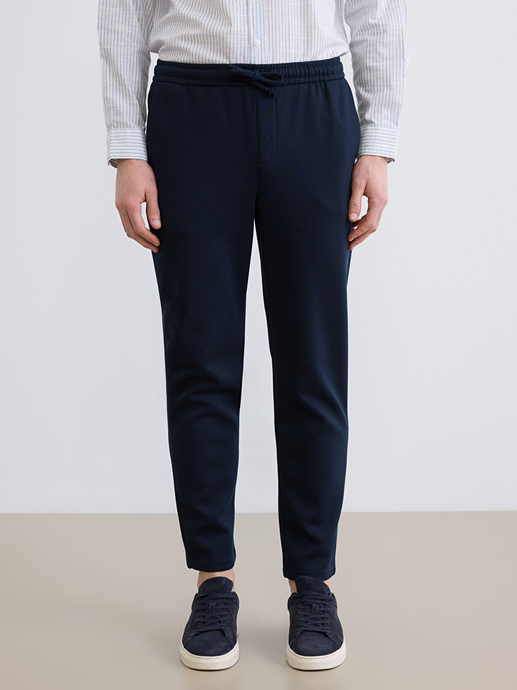 Lacivert Standart Kalıp Erkek Pantolon-1