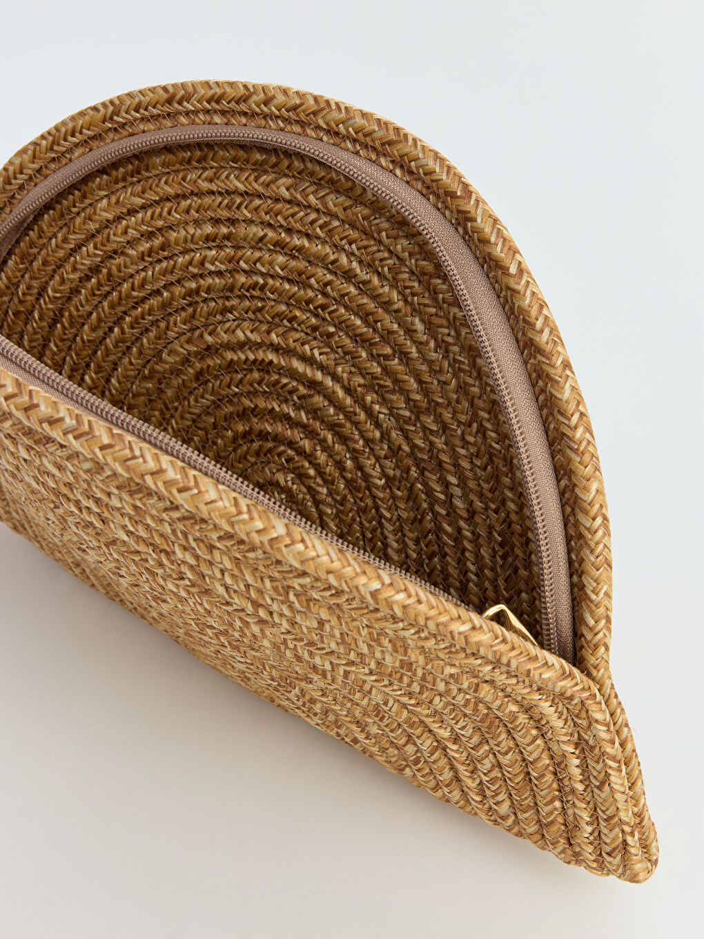 Bej Kadın Hasır El Çantası-1