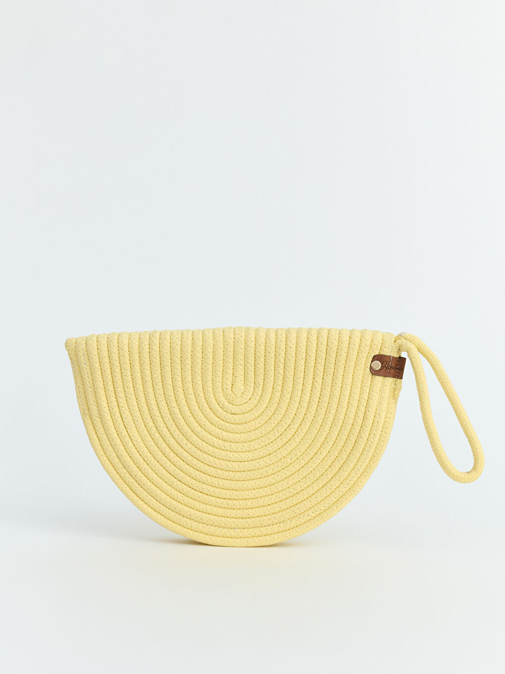Sarı Kadın Hasır El Çantası