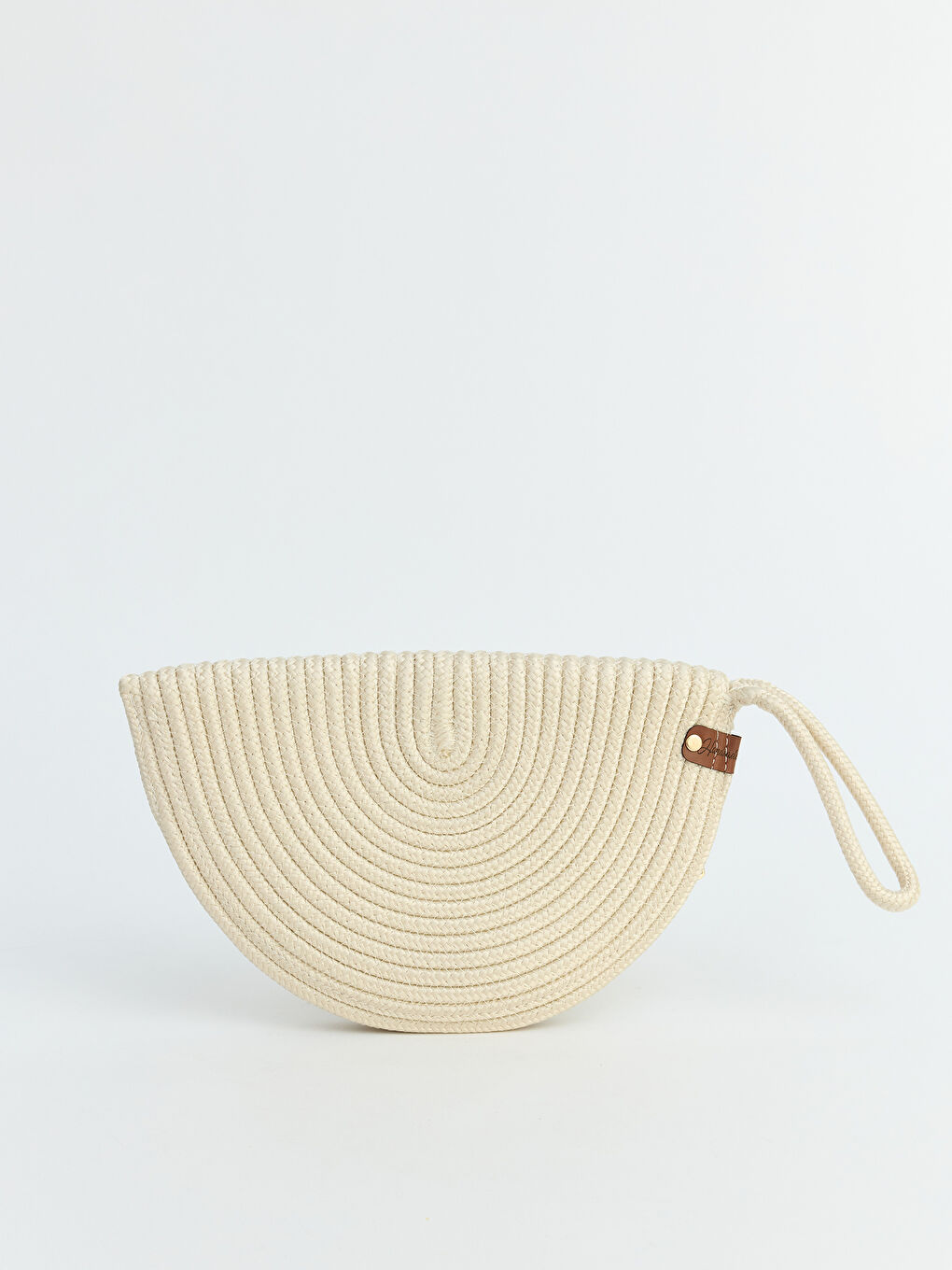 Beyaz Kadın Hasır El Çantası