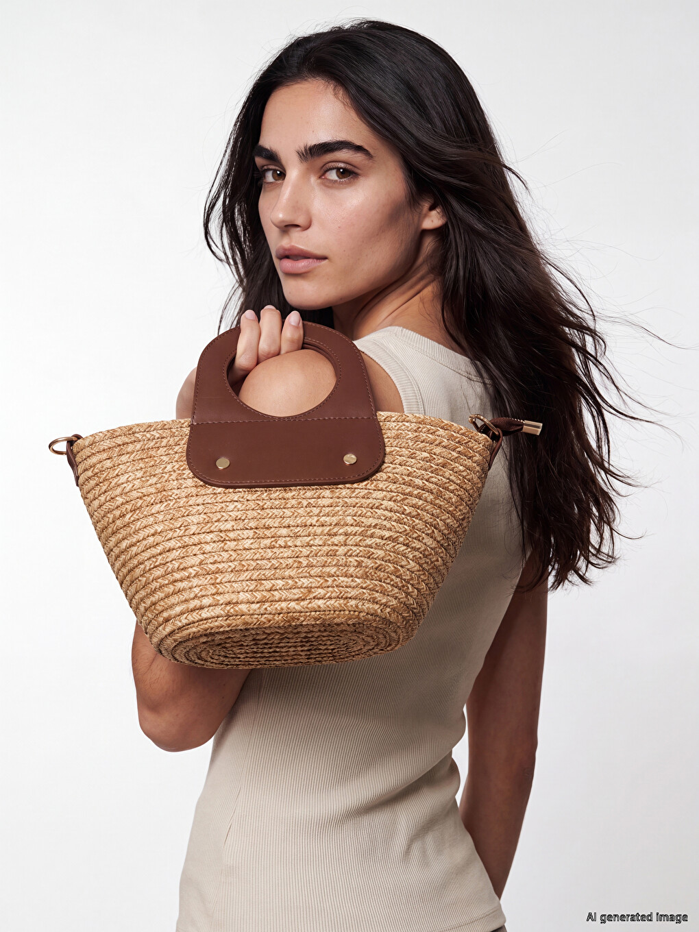 Women's Rattan Shoulder Bag