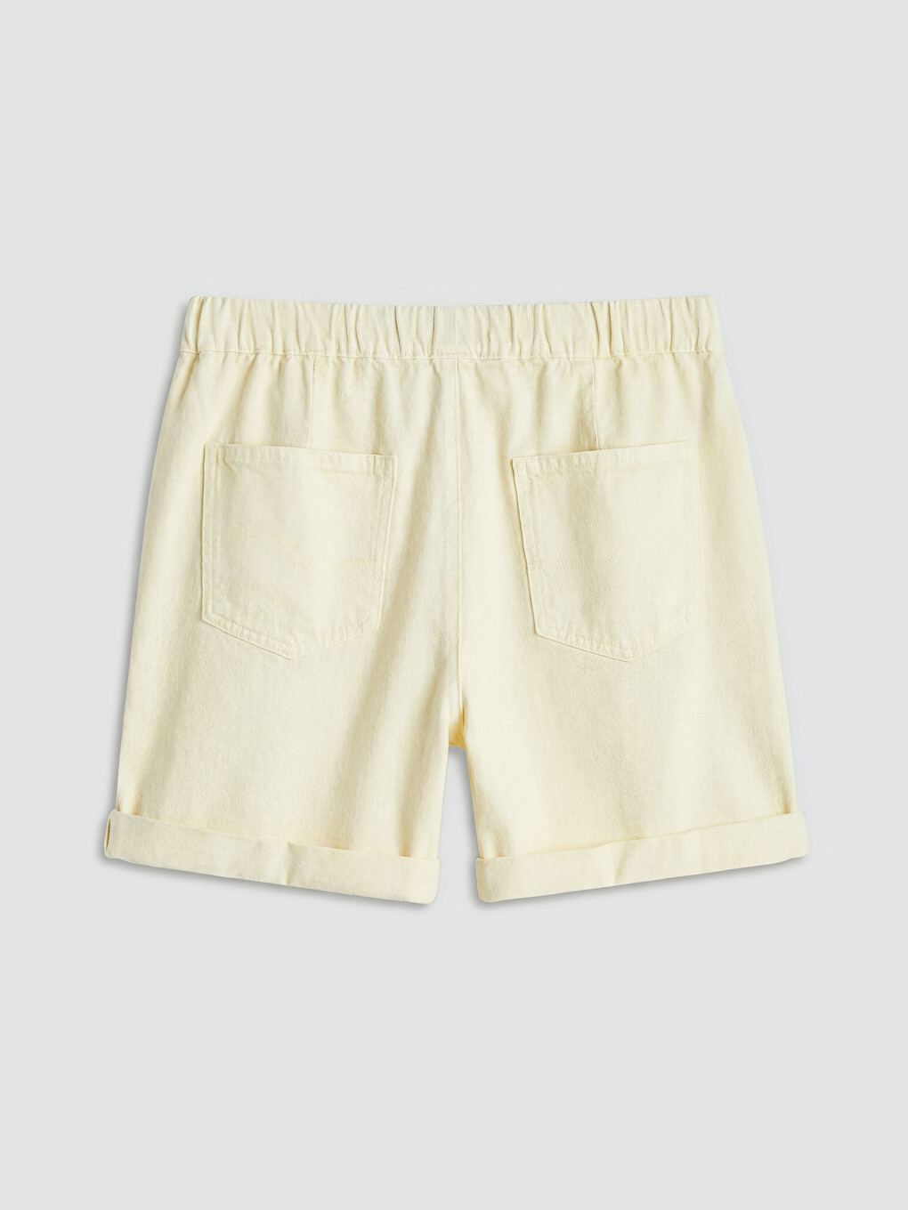 Elastic Waist Women's Jean Shorts-5