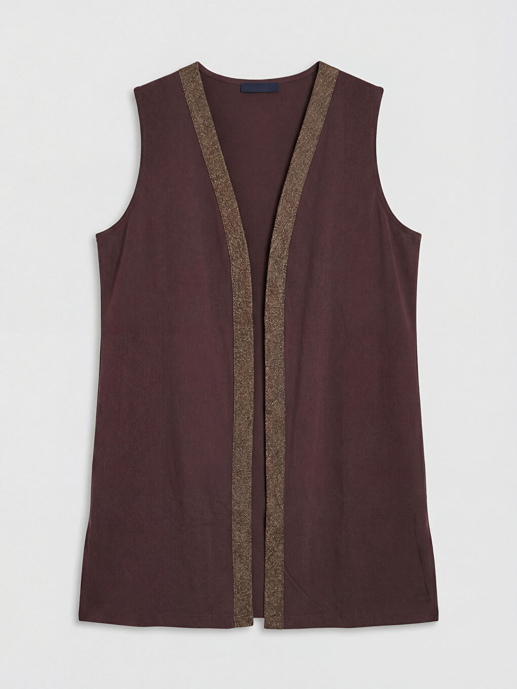 V Neck Stripe Detail Women's Waistcoat