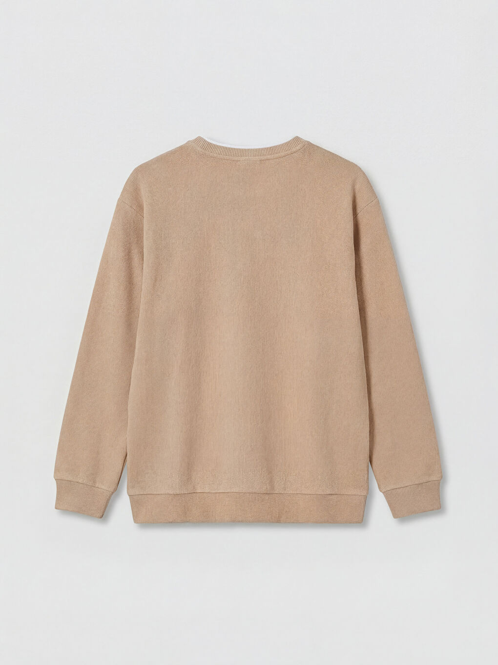 Kahverengi Bisiklet Yaka Erkek Çocuk Dokulu Tişört-1