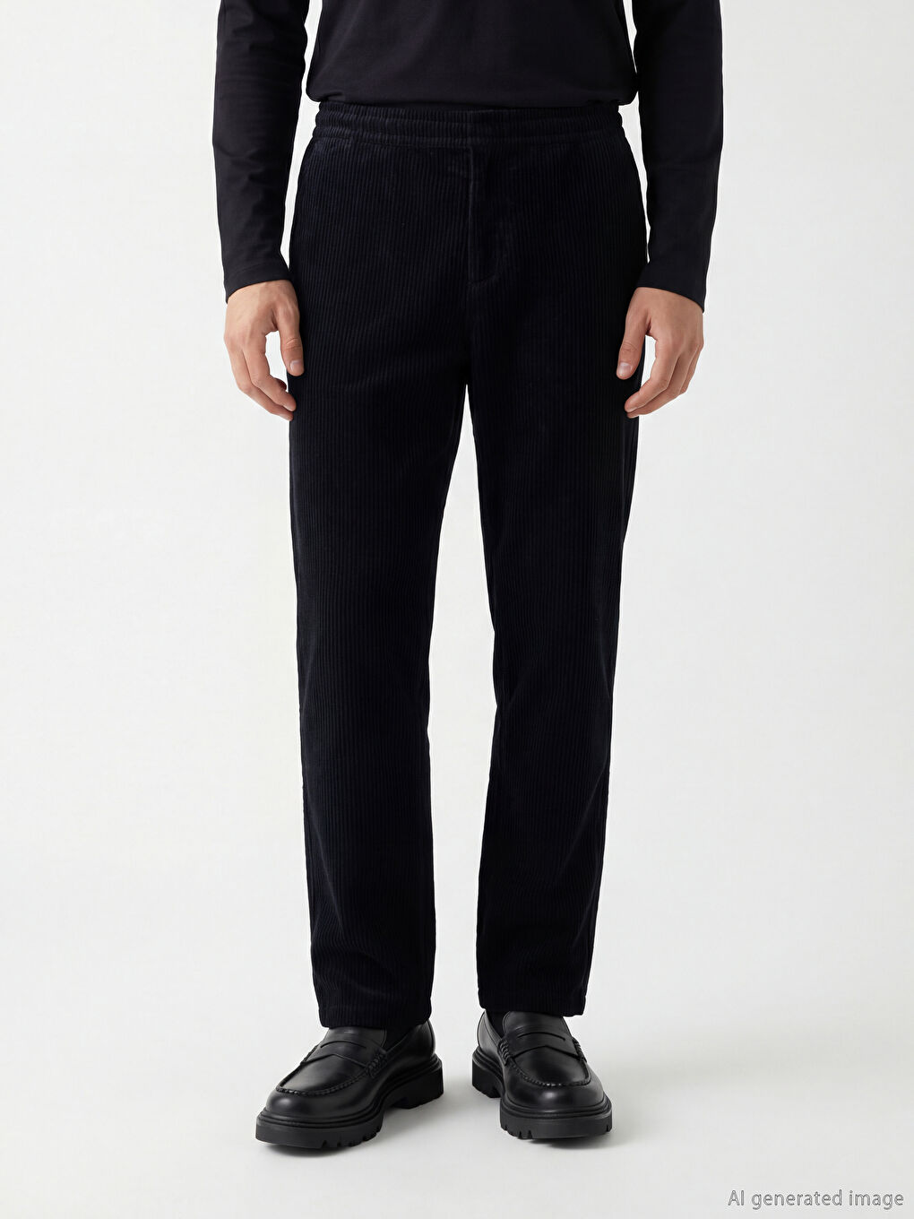 Lacivert Rahat Kalıp Erkek Eşofman Altı-1