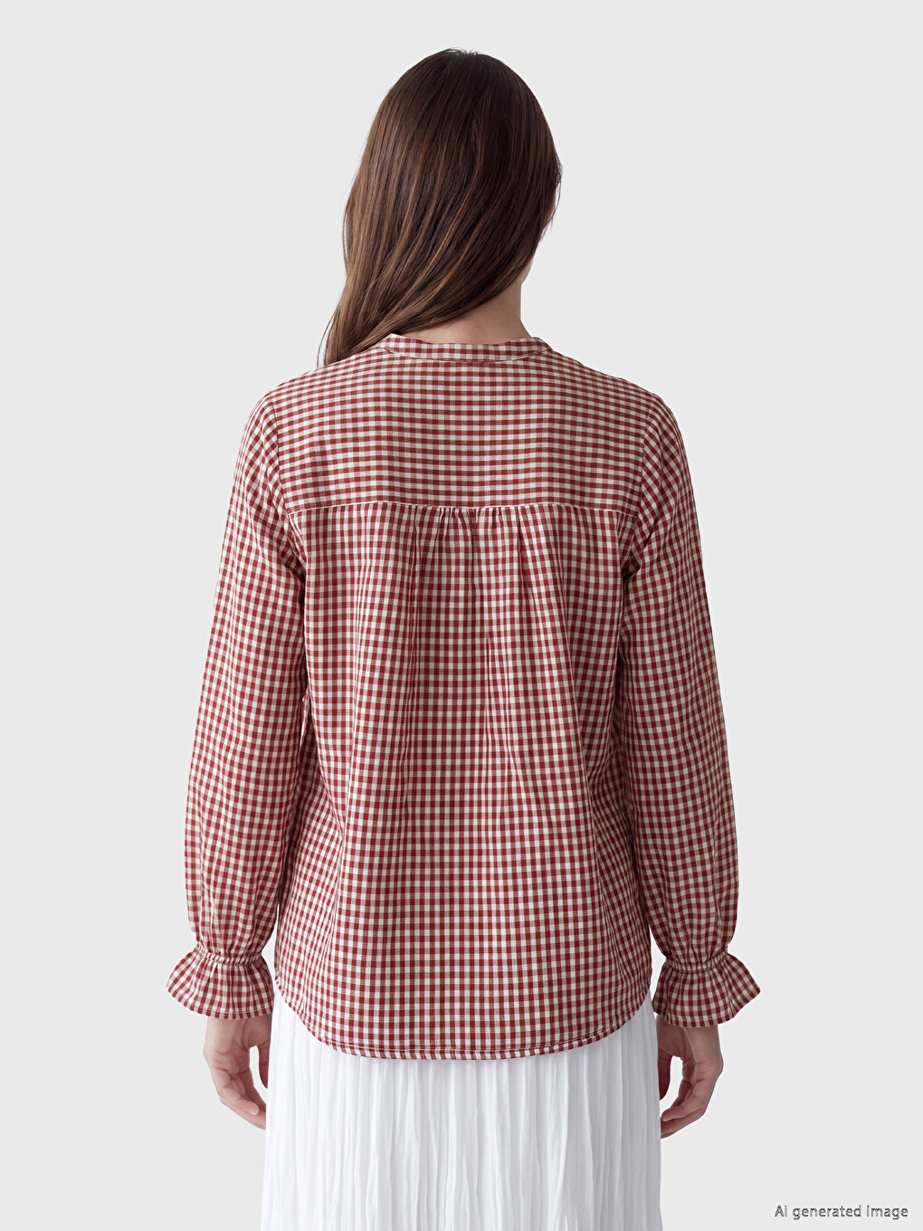 Notch Neck Embroidered Blouse-3