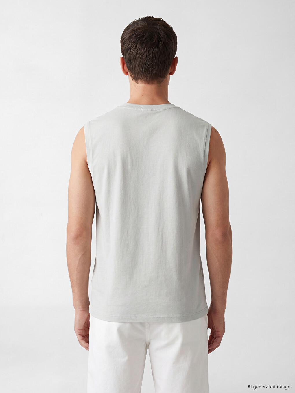 Crew Neck Printed Men's Sleeveless T-Shirt-2
