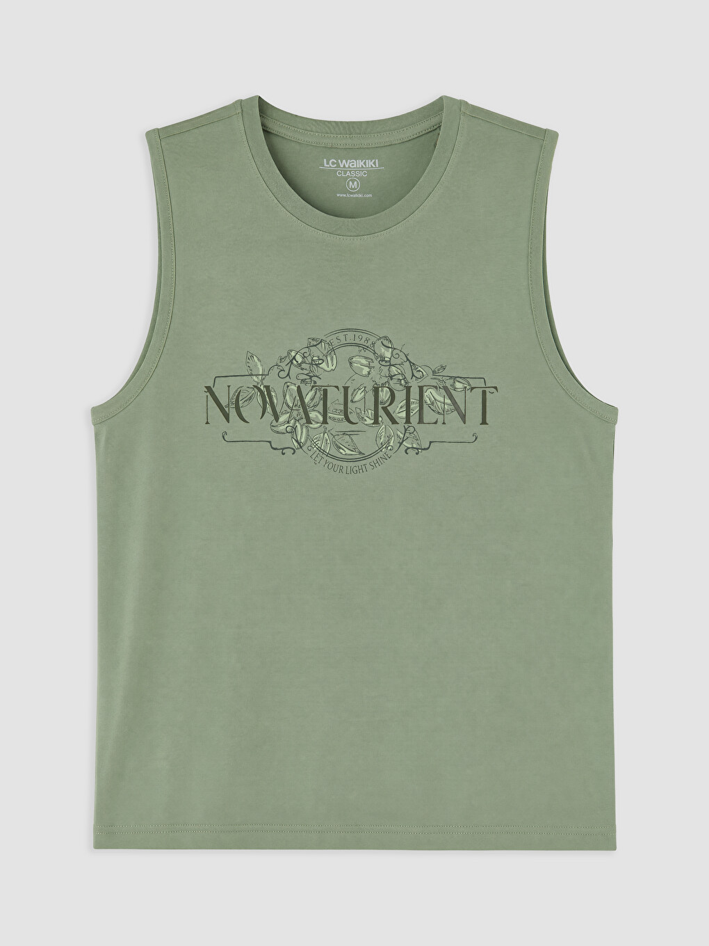 Standard Fit Crew Neck Printed Men's Tank Top-4