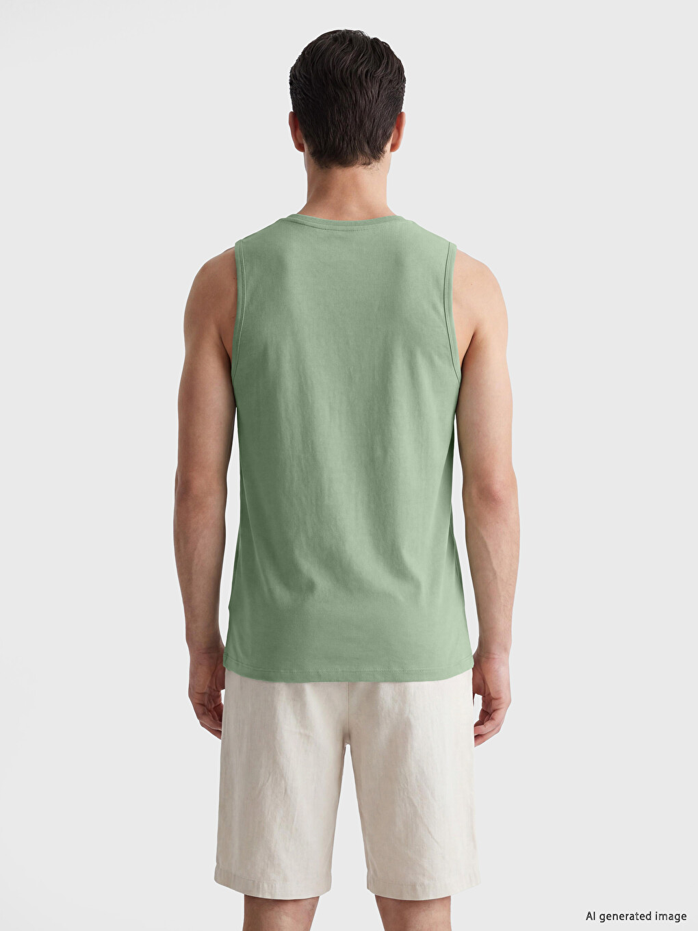 Standard Fit Crew Neck Printed Men's Tank Top-3