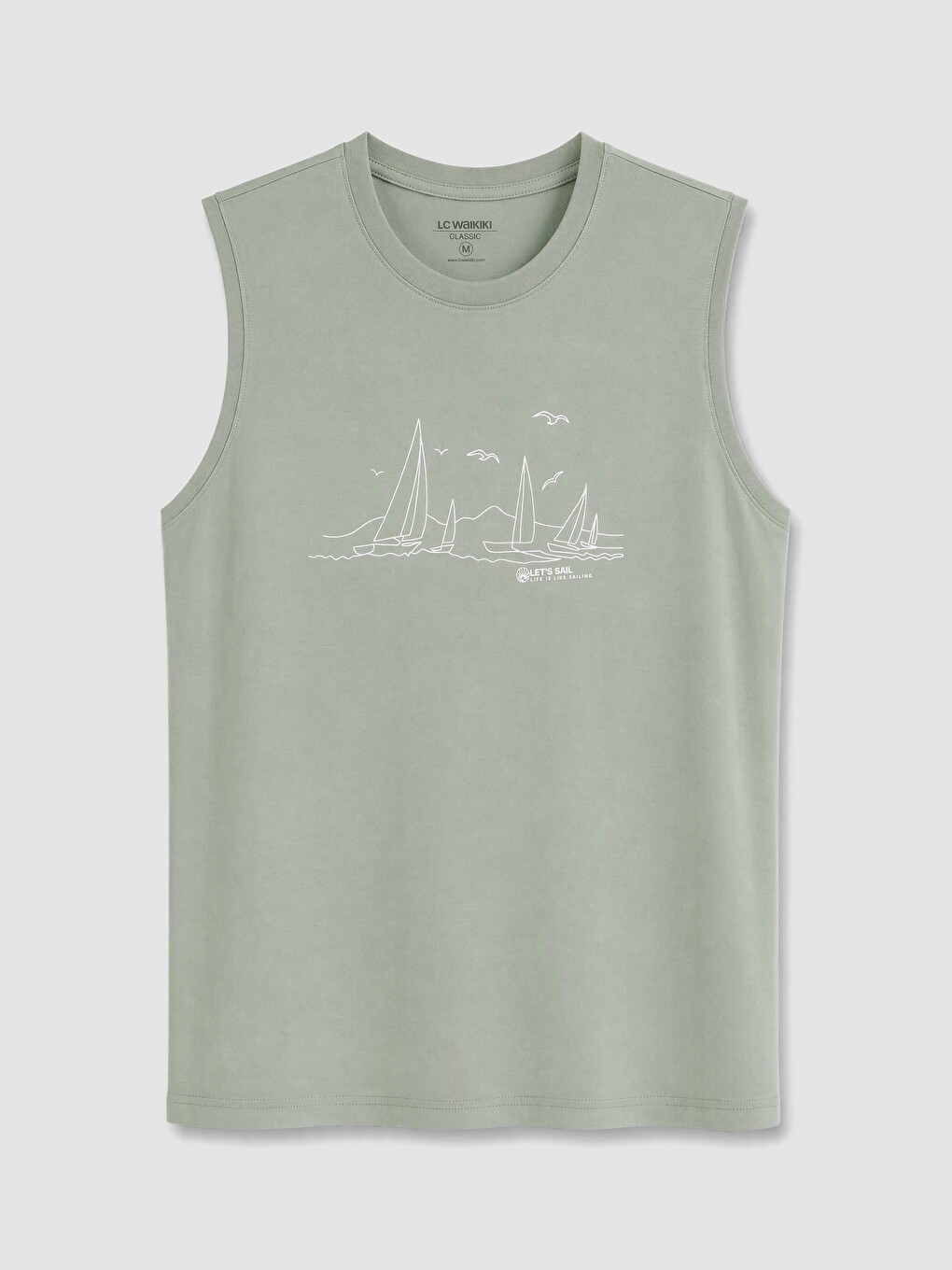 T-shirt Sans Manches Imprimé À Col Rond Coupe Standard Pour Homme