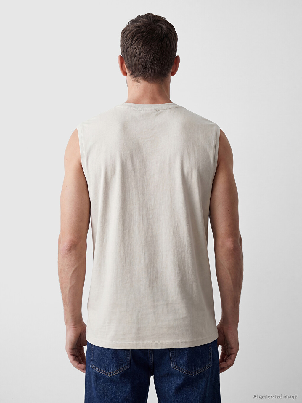 Crew Neck Printed Men's Tank Top-3