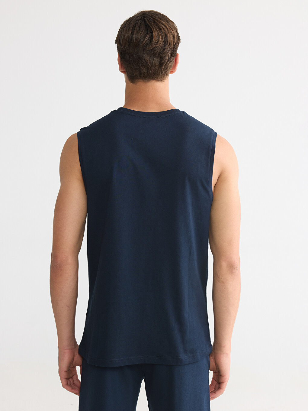 Crew Neck Printed Men's Sleeveless T-Shirt-3