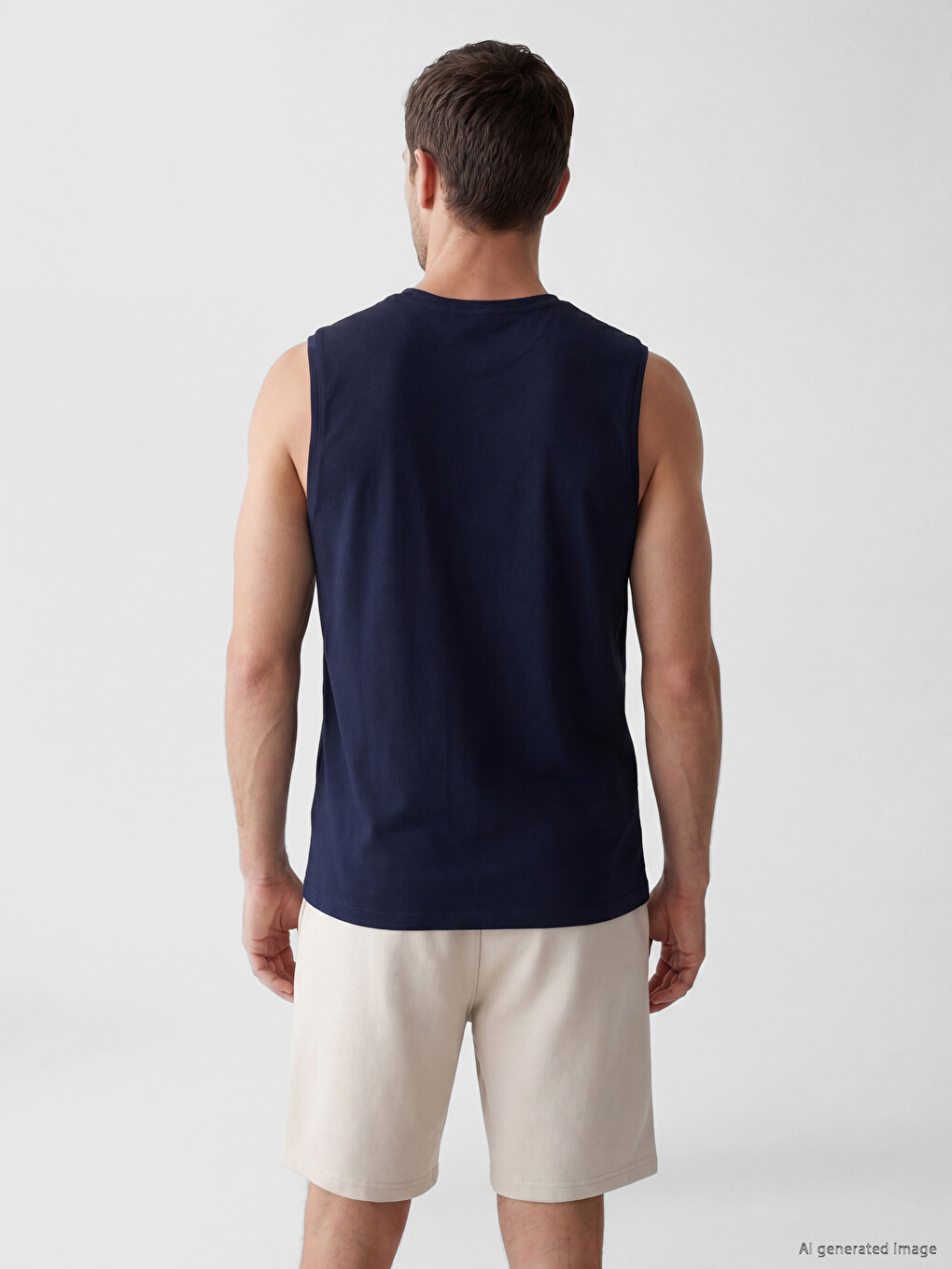 Crew Neck Printed Men's Sleeveless T-Shirt-2