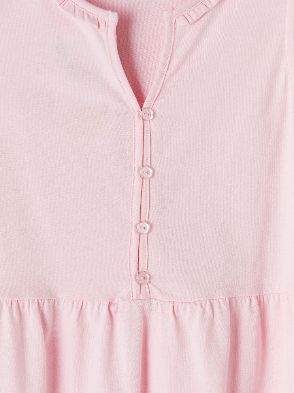 Pembe Kaçık Yaka Hamile Pijama Takımı-5