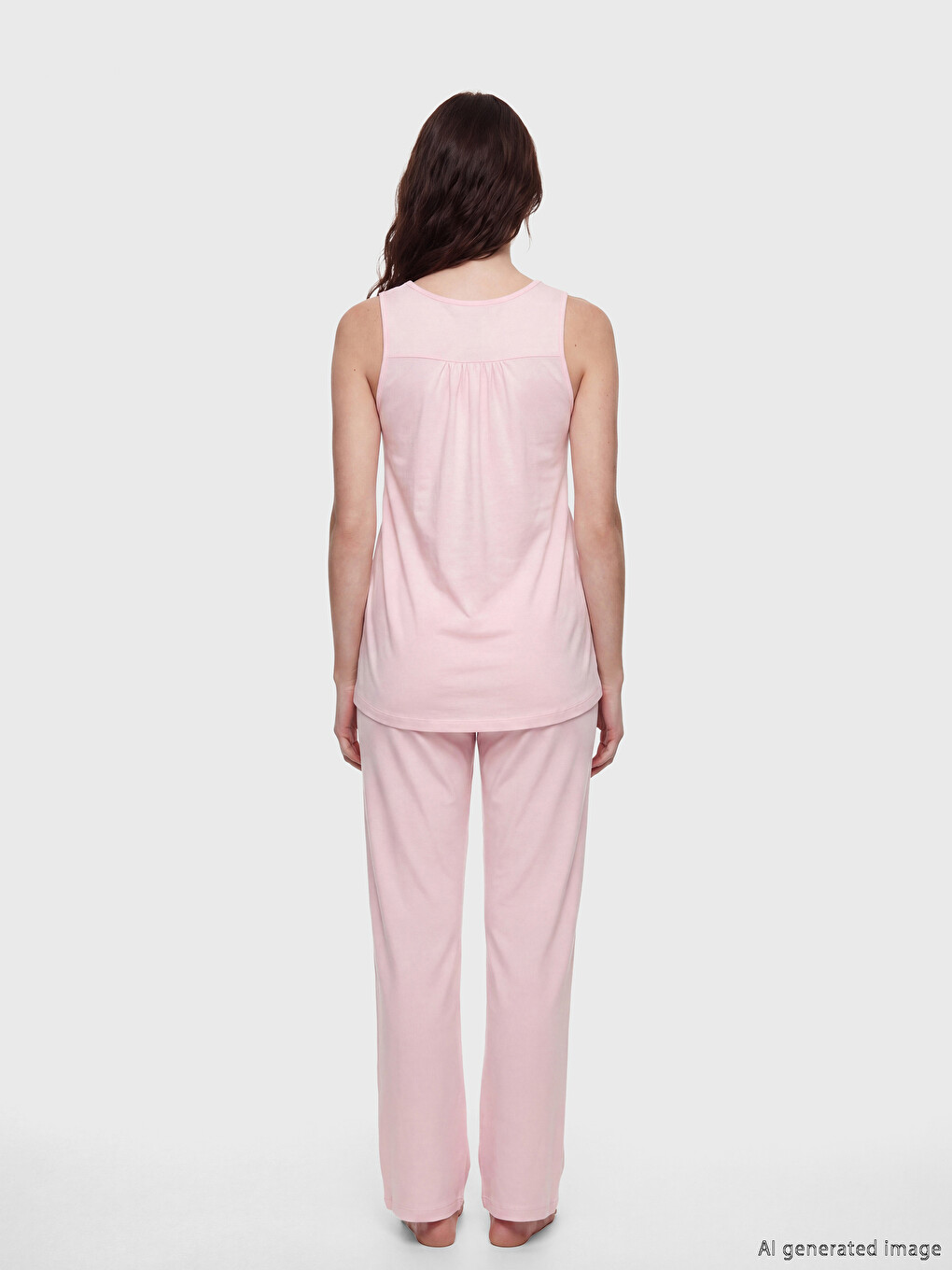 Pembe Kaçık Yaka Hamile Pijama Takımı-3