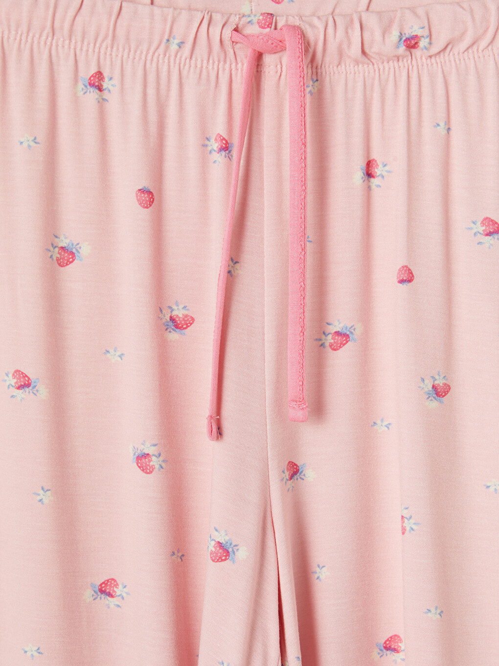 Pembe V Yaka Hamile Şortlu Pijama Takımı-6