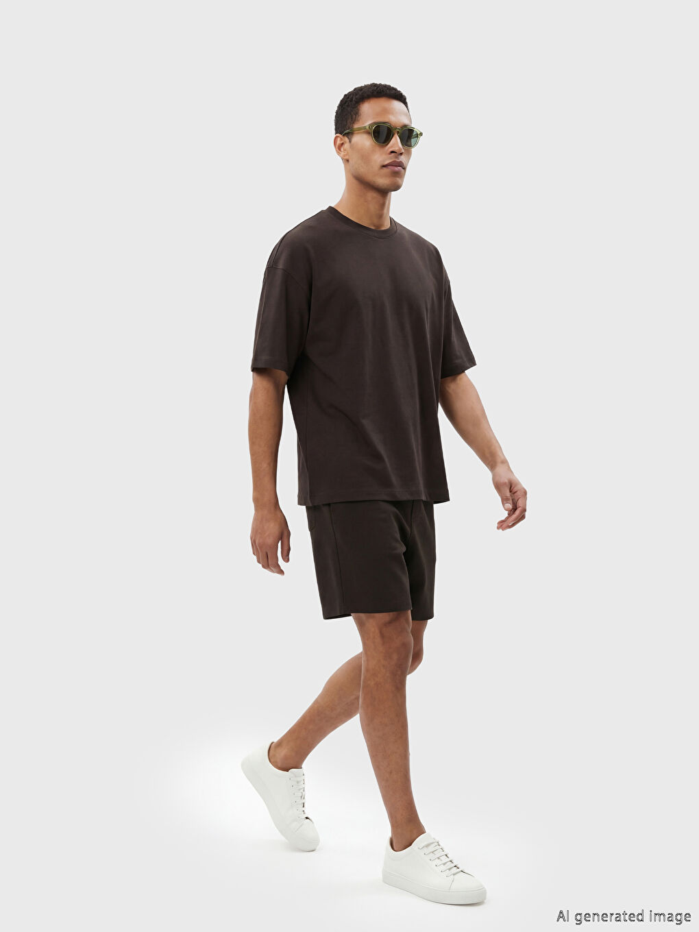 Kahverengi Standart Kalıp Erkek Şort