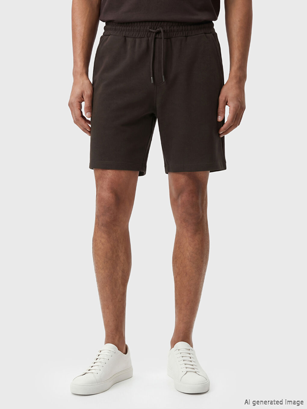 Kahverengi Standart Kalıp Erkek Şort-1