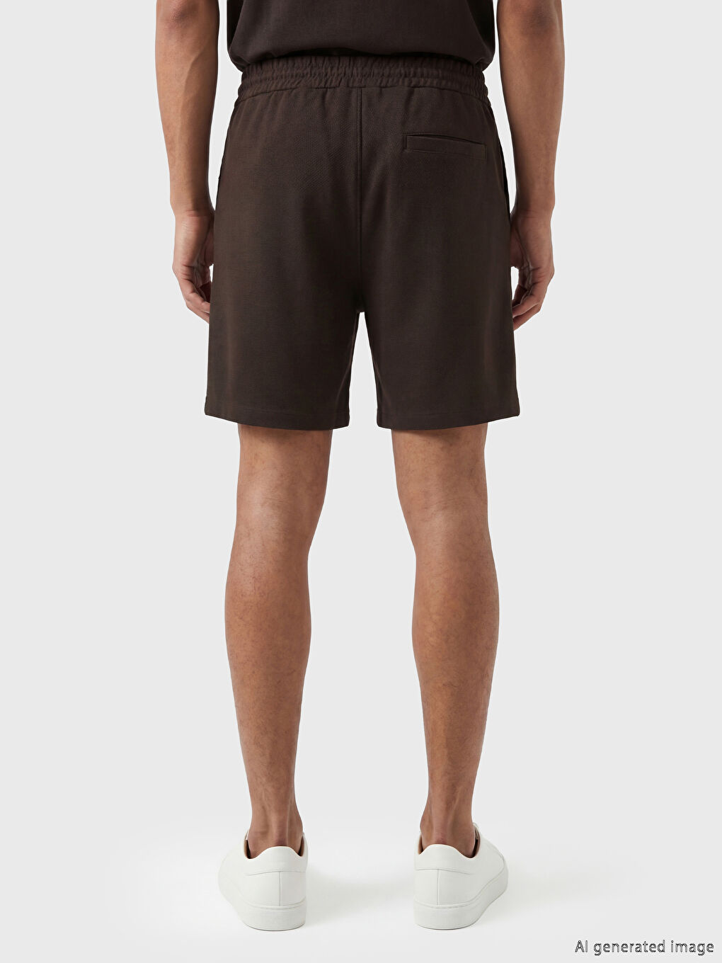 Kahverengi Standart Kalıp Erkek Şort-3