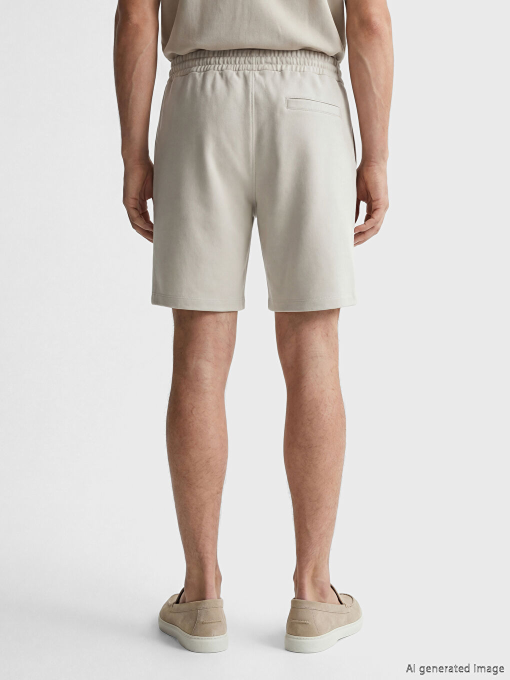 Bej Standart Kalıp Erkek Şort-1