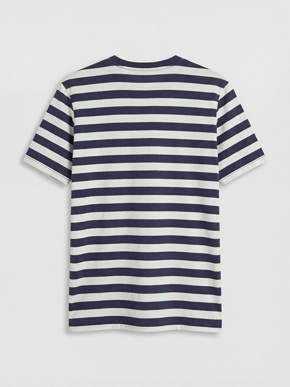 Lacivert Bisiklet Yaka Çizgili Erkek Tişört		
-1