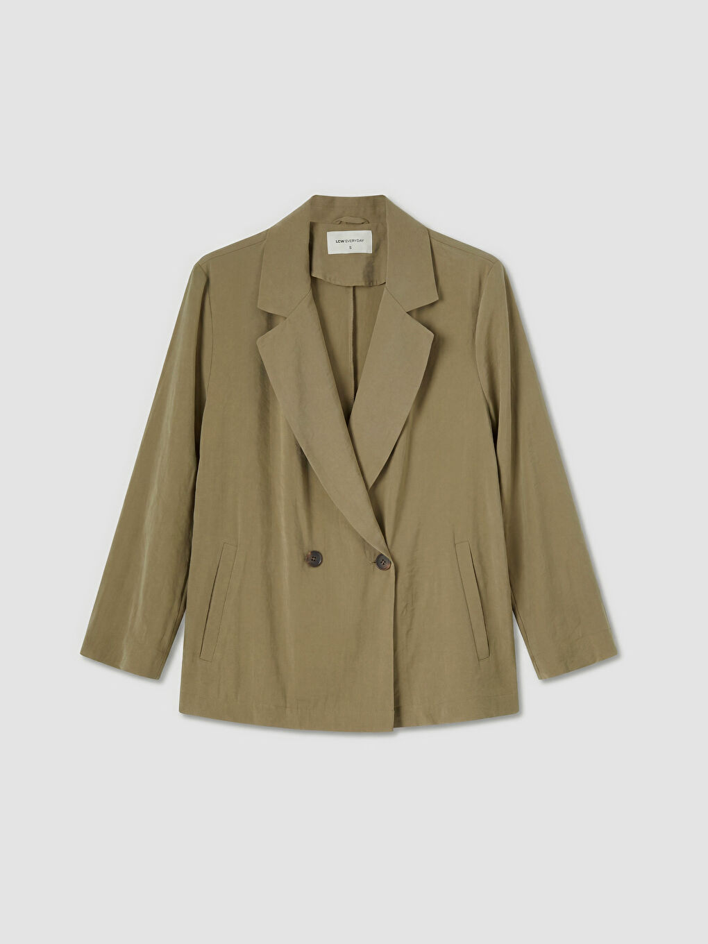 Haki Modal Karışımlı Kadın Blazer Ceket