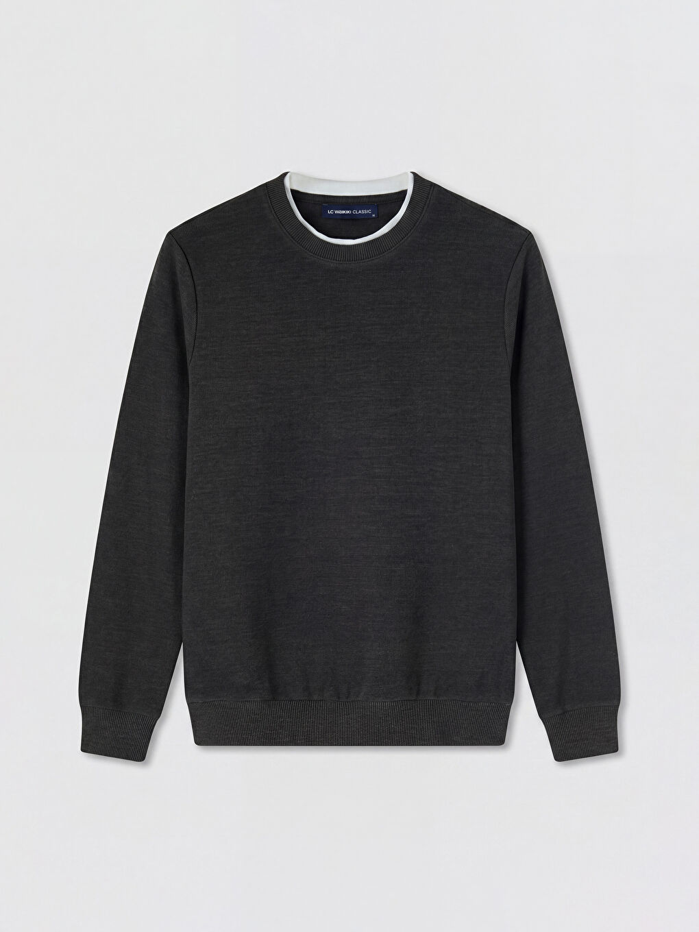 Haki Bisiklet Yaka Erkek Sweatshirt