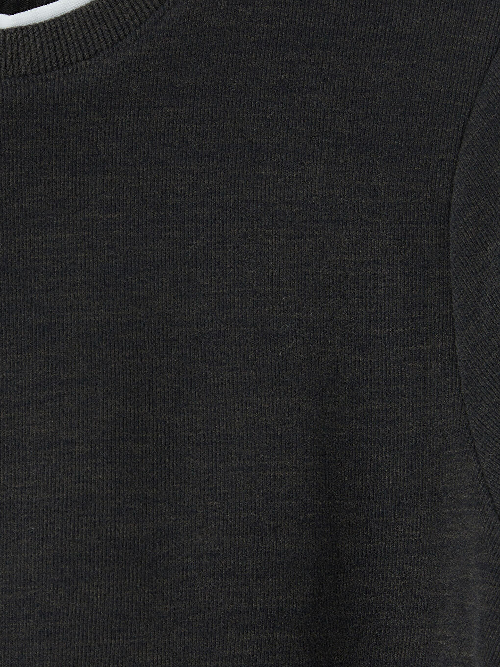 Haki Bisiklet Yaka Erkek Sweatshirt-2