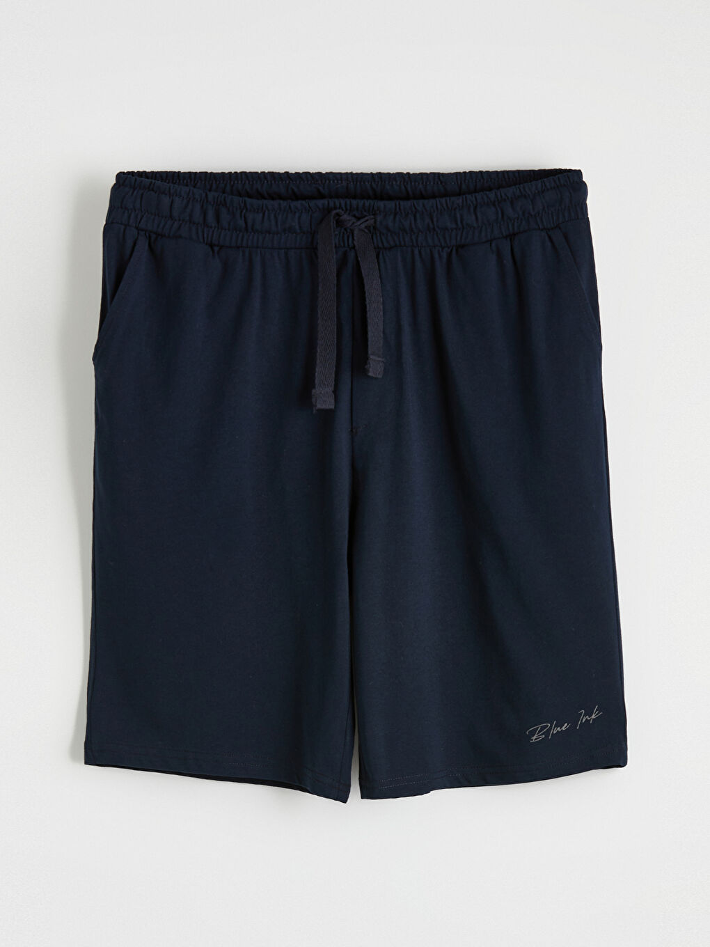 Lacivert Slim Fit Erkek Pijama Alt Şort