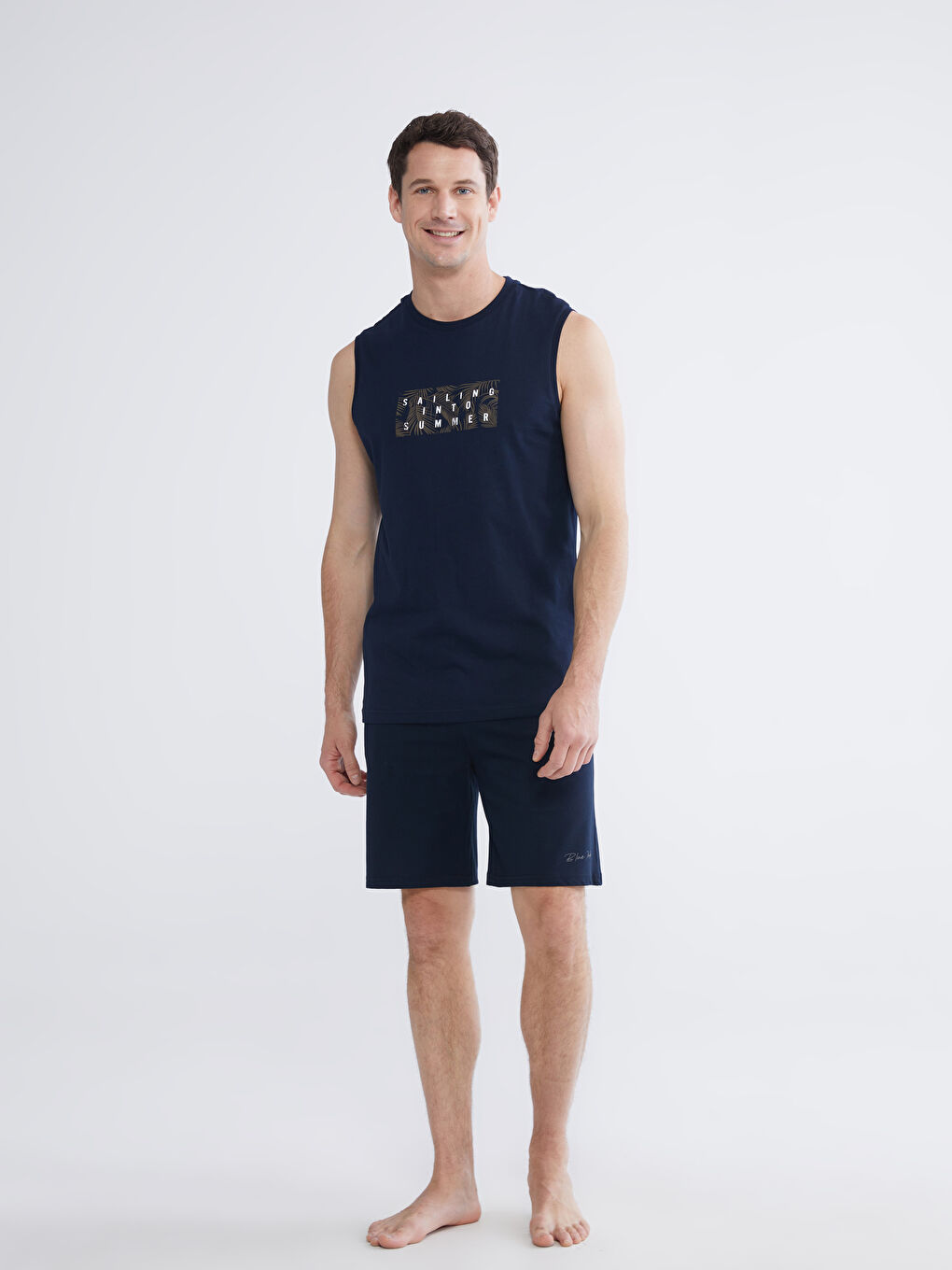 Gri Slim Fit Erkek Pijama Alt Şort