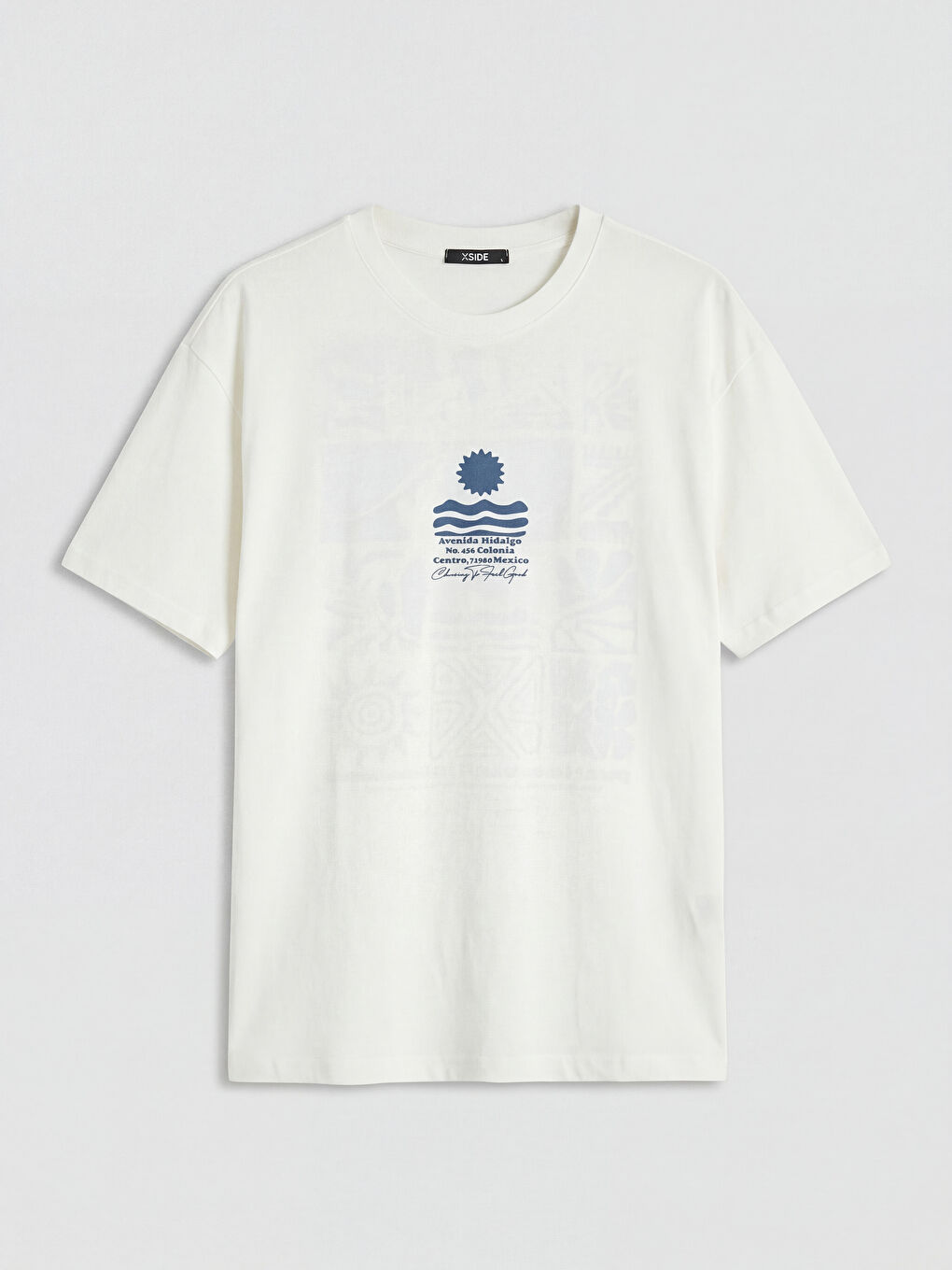 T-shirt à col rond imprimé Mexique pour homme-2