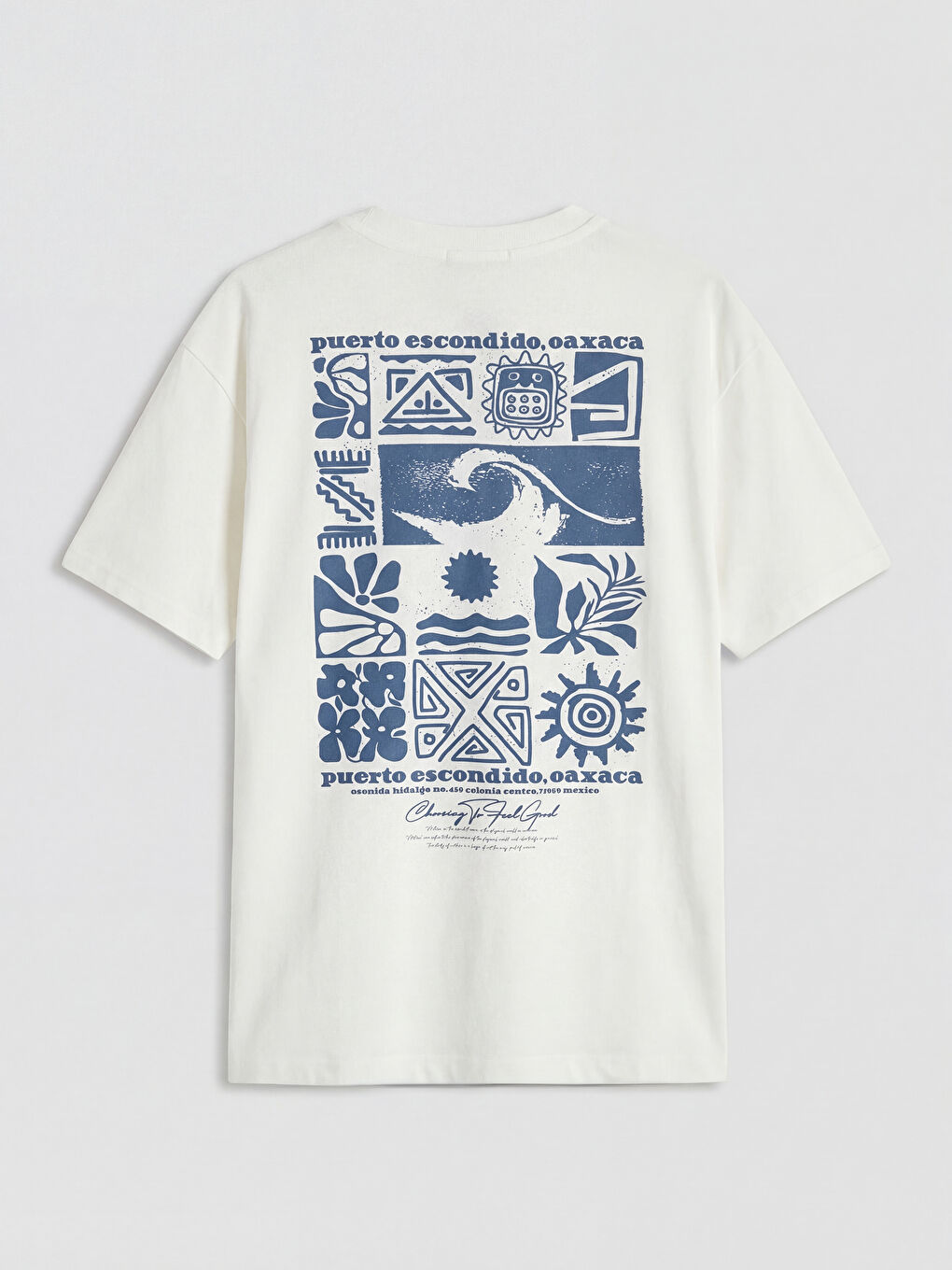 T-shirt à col rond imprimé Mexique pour homme-3