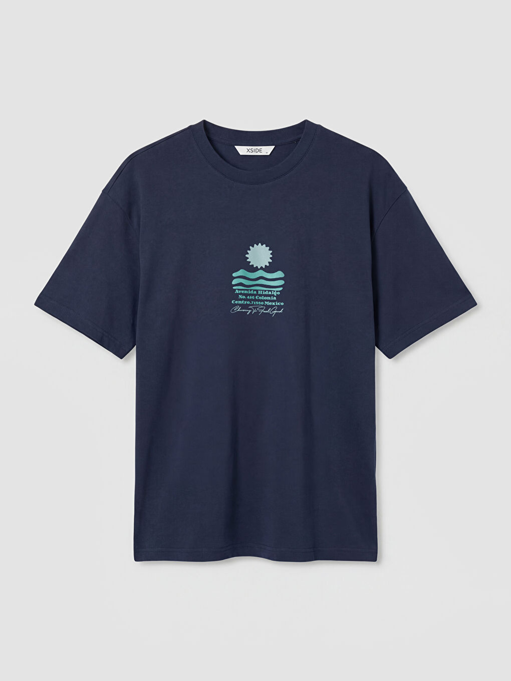 تي شيرت رجالي بطبع مكسيكو بكول مدور-3