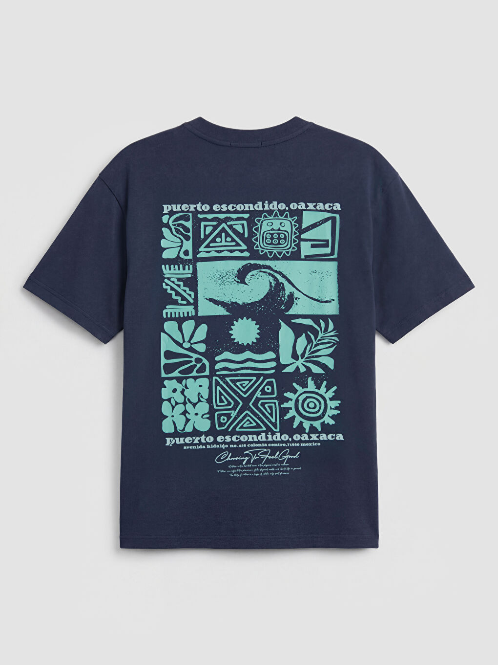 تي شيرت رجالي بطبع مكسيكو بكول مدور-4