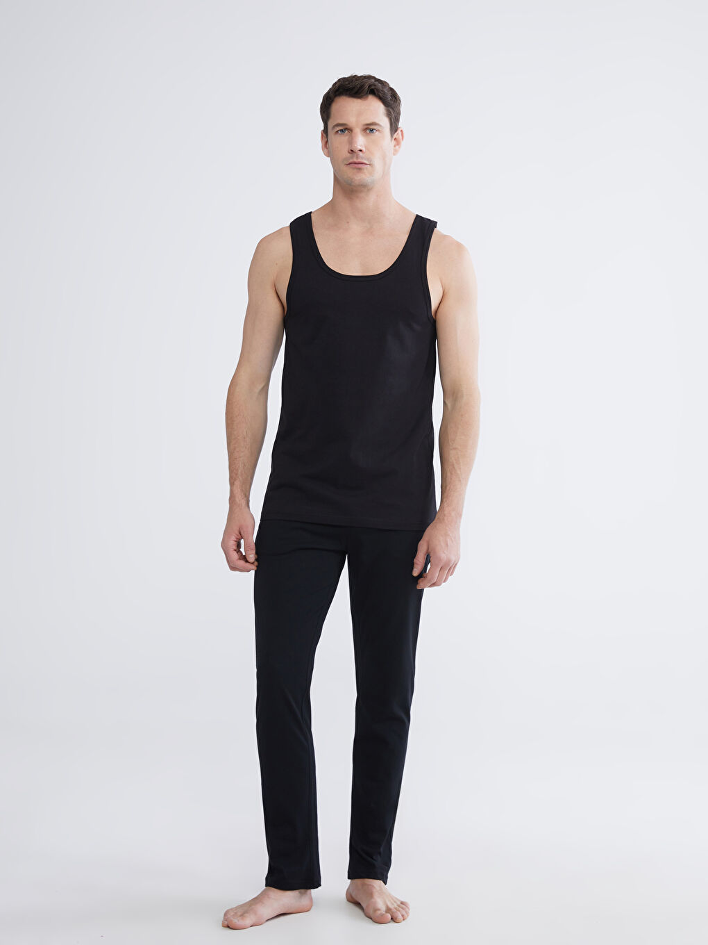 Lacivert Standart Kalıp Erkek Pijama Altı 2'li-1