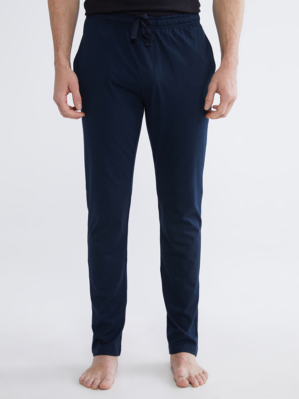 Lacivert Standart Kalıp Erkek Pijama Altı 2'li-3