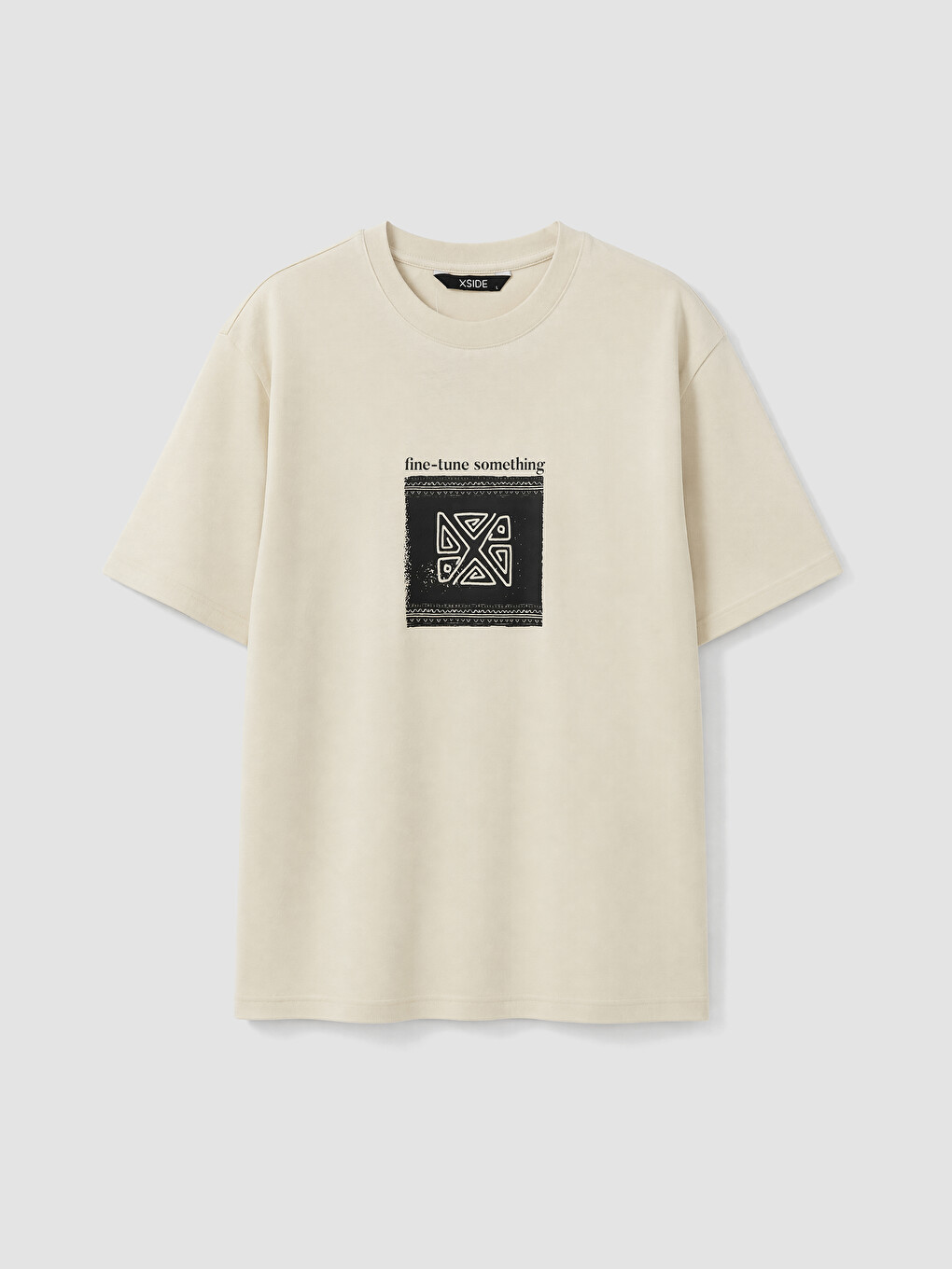 Man Beige T-Shirt