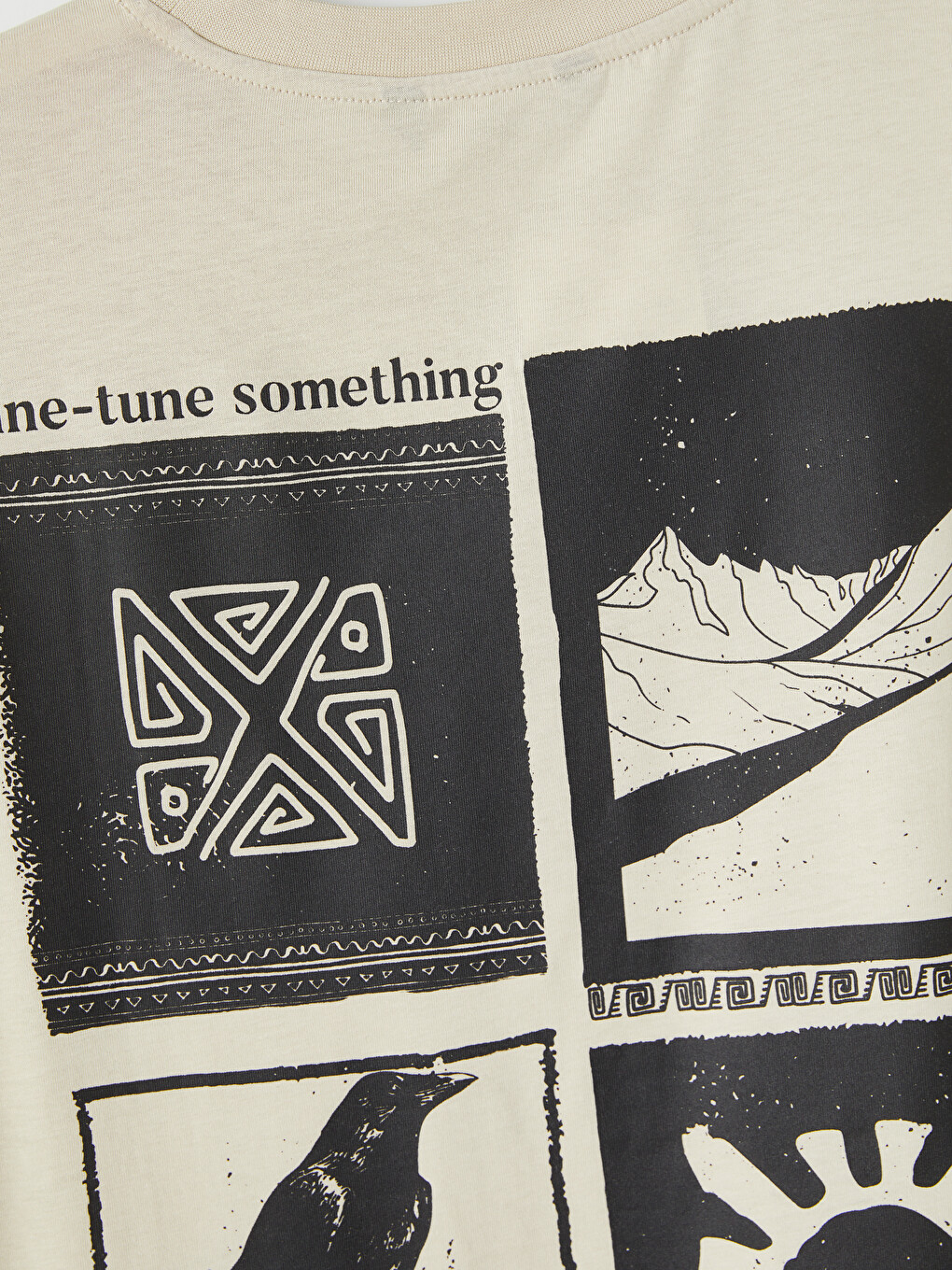 Man Beige T-Shirt-3