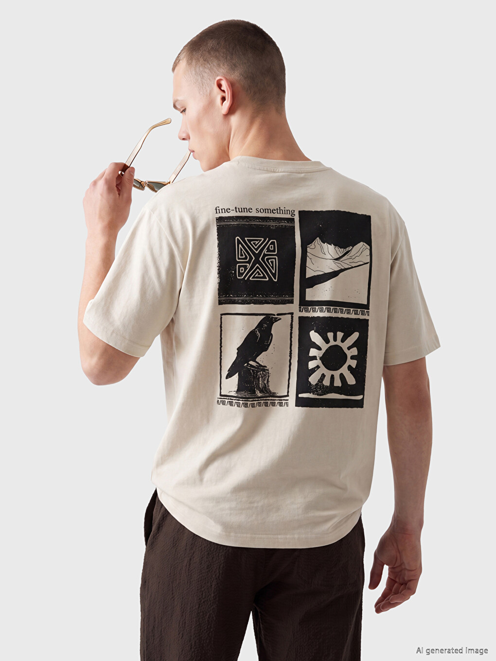 Crew Neck Printed Men's T-shirt