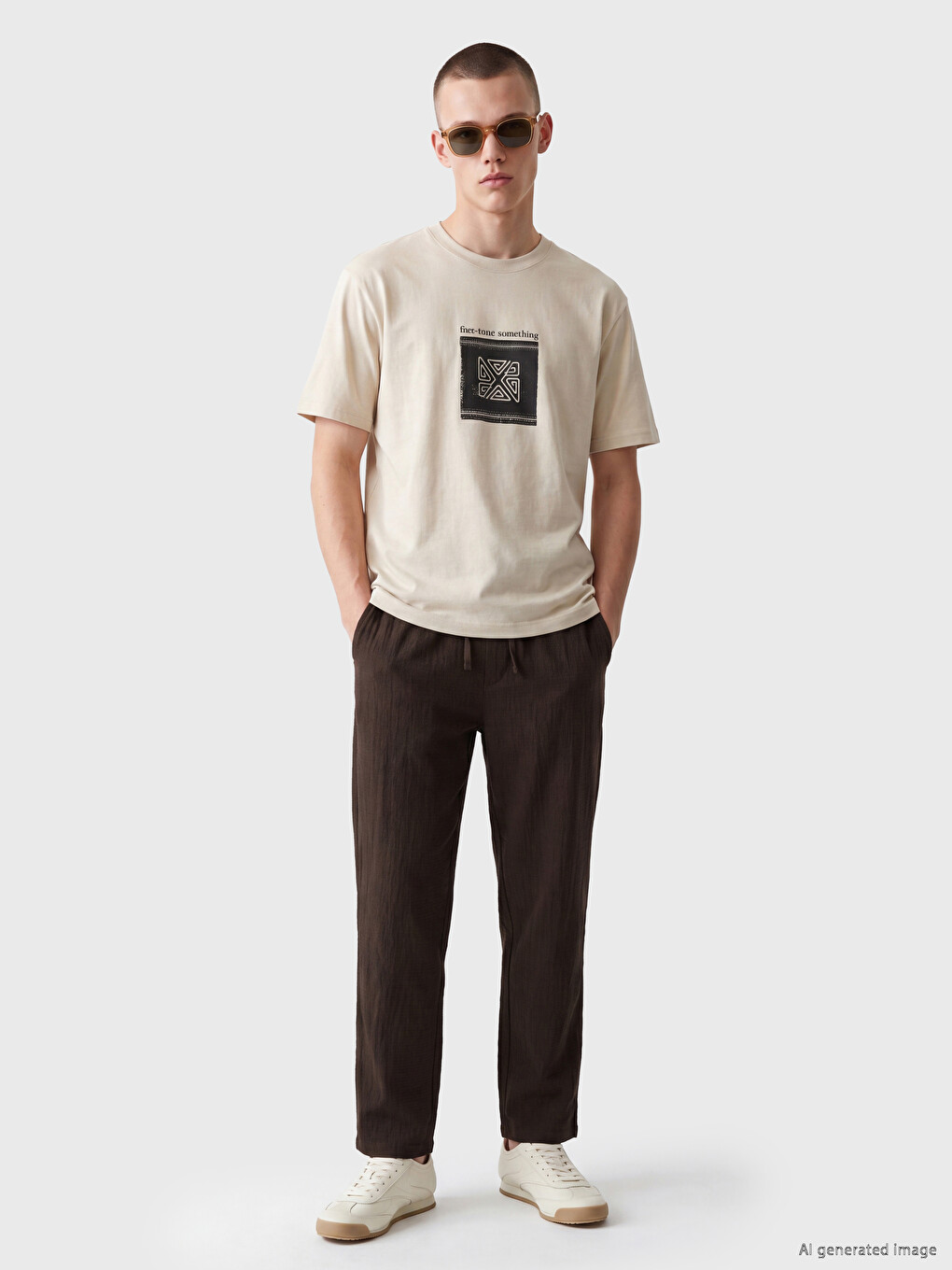 Crew Neck Printed Men's T-shirt-1