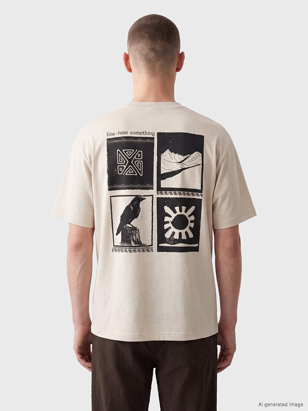 Crew Neck Printed Men's T-shirt-3