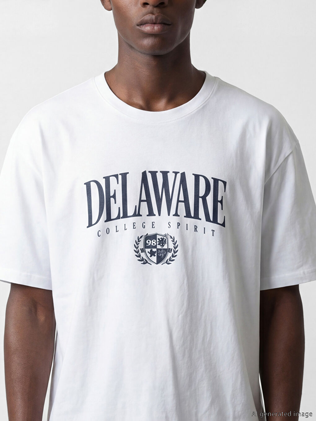 تي شيرت رجالي مطبوع بكول مدور-2