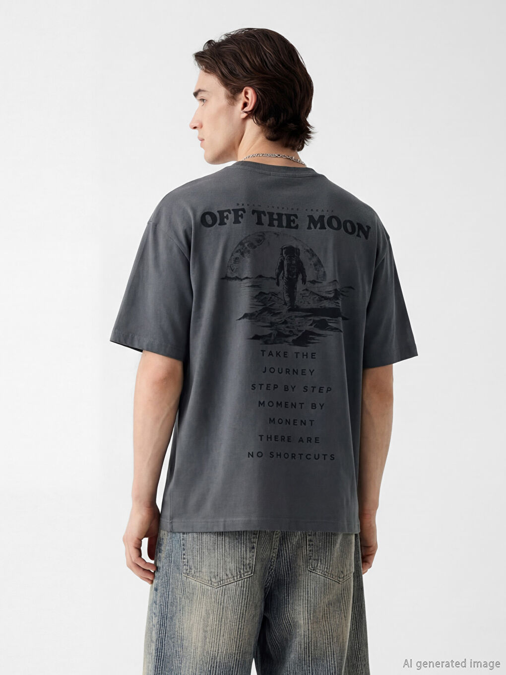 T-shirt à col rond imprimé pour homme-2