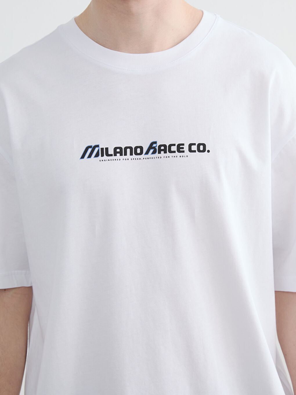 T-shirt à col rond imprimé Milano pour homme-2