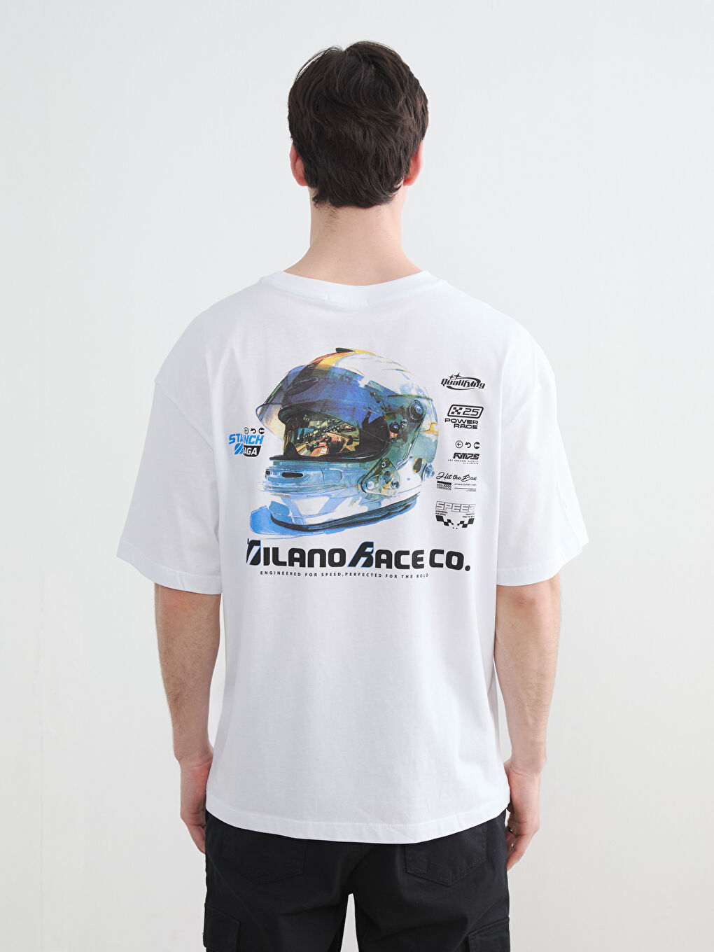 T-shirt à col rond imprimé Milano pour homme-3