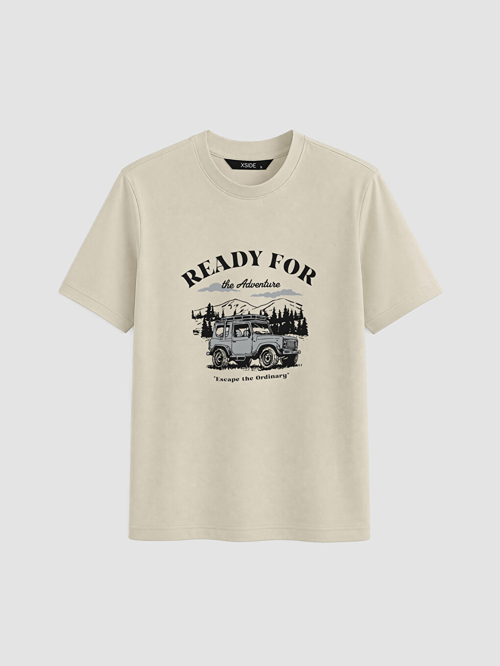 Man Beige T-Shirt