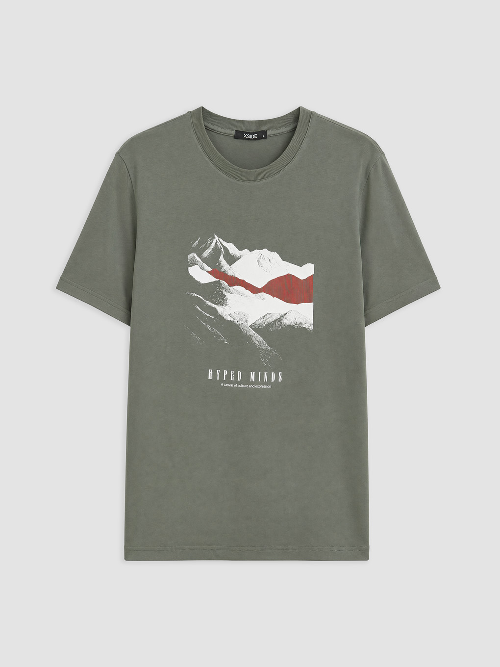 Crew Neck Printed Men's T-shirt-4