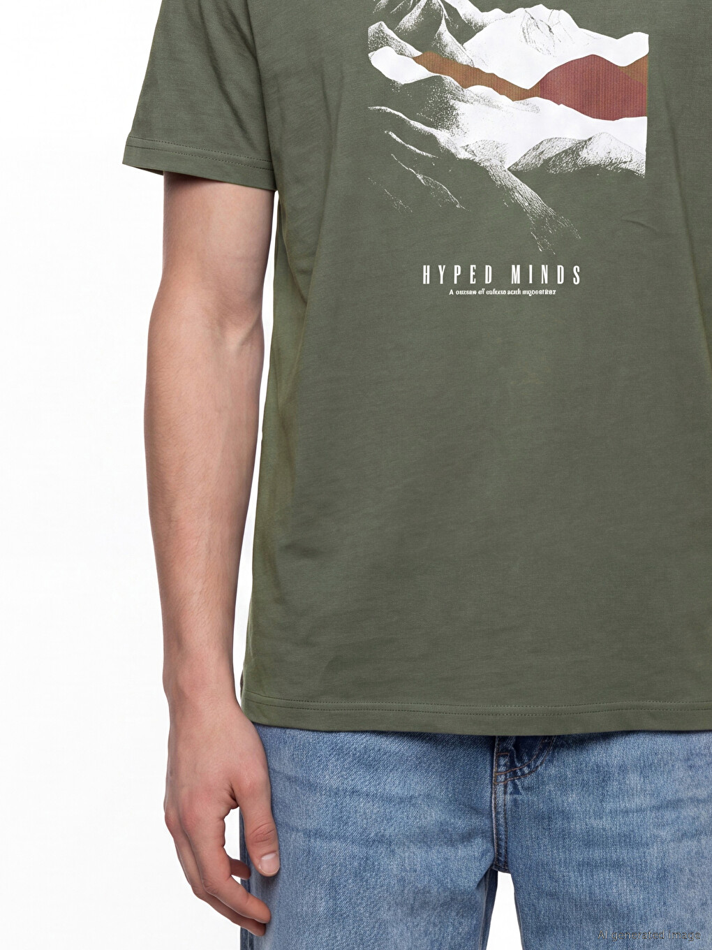 Crew Neck Printed Men's T-shirt-2