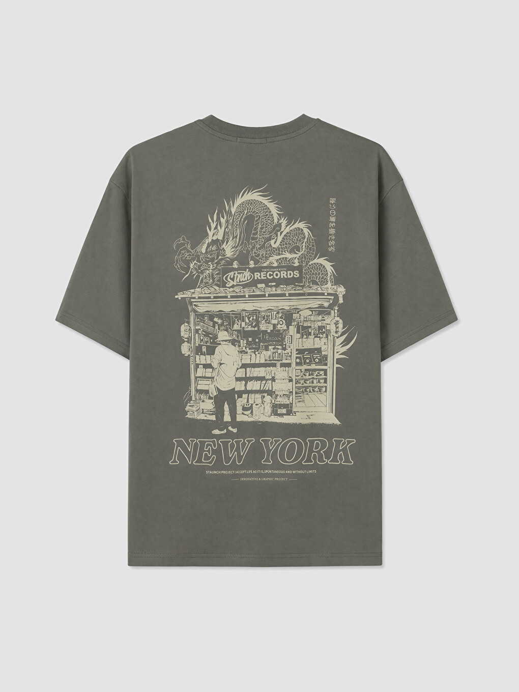 T-shirt Homme Col Rond Imprimé New York-5